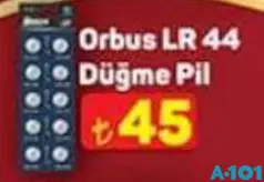 ORBUS LR 44 DÜĞME PİL fiyat ve kampanya bilgisi